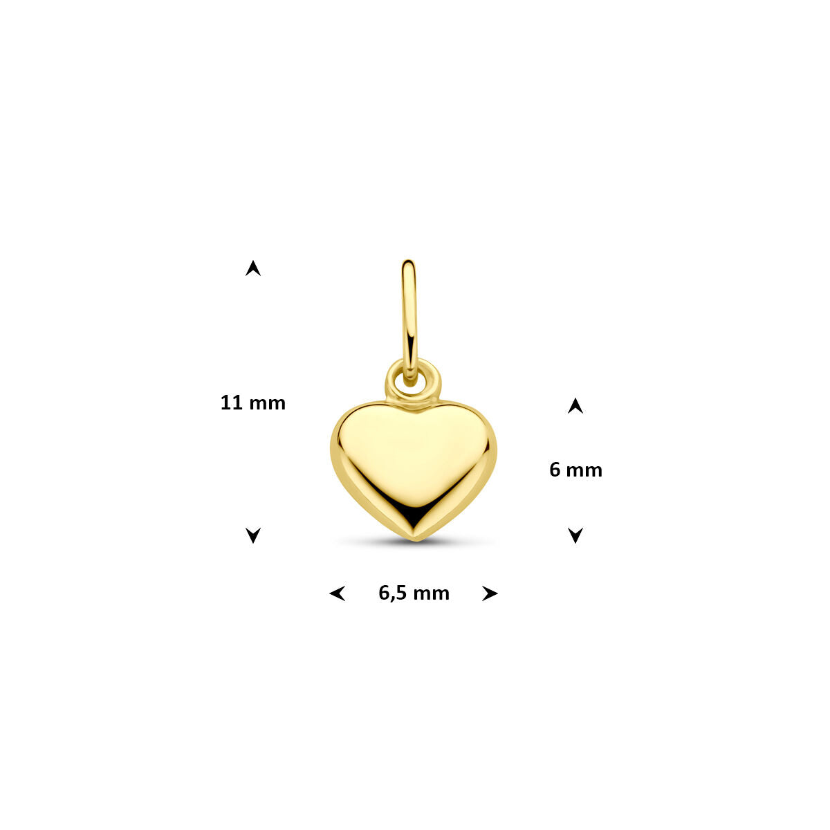 9K Gouden Hanger Hartje Verona