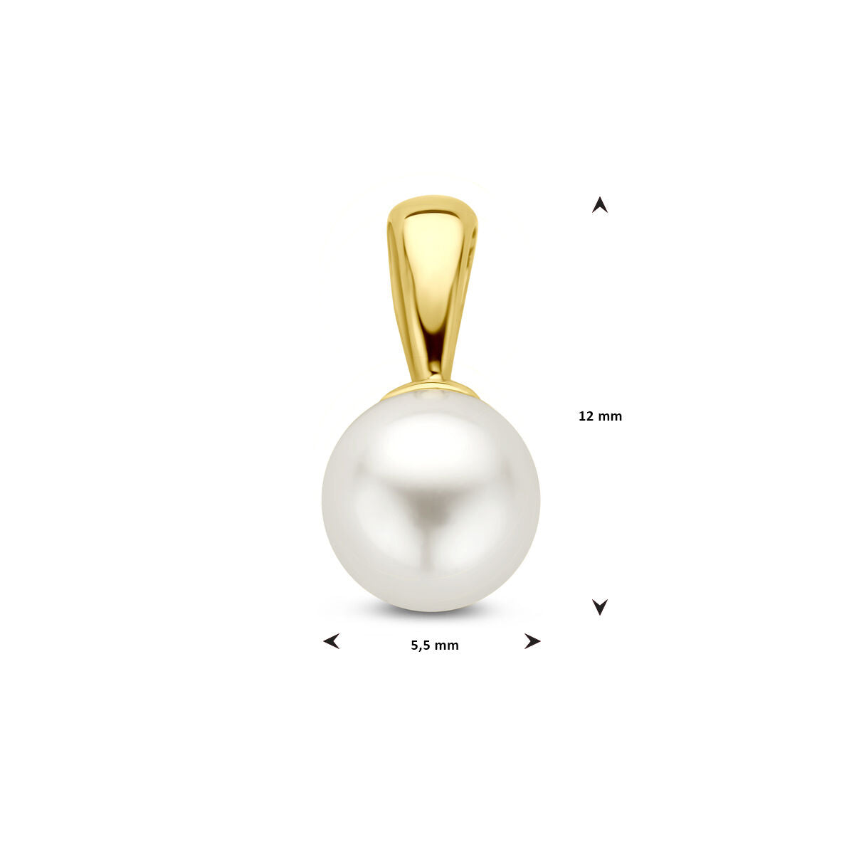 9K Gouden Hanger Zoetwaterparel Palermo
