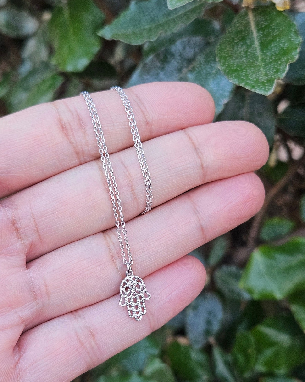 Hamsa Hand Necklace Aliza