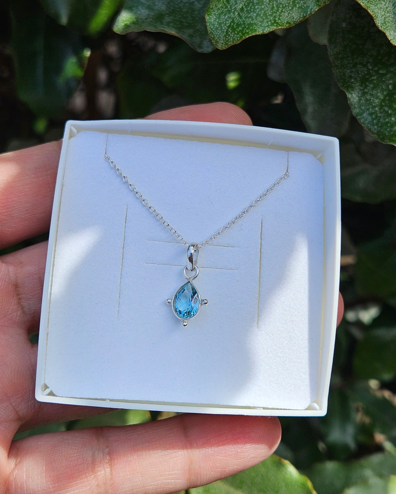 Blauw Topaas Ketting