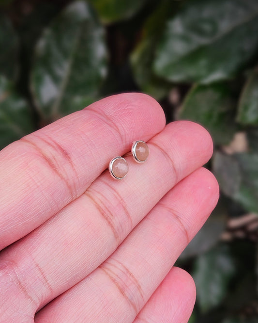 Maansteen Oorknoppen Peach