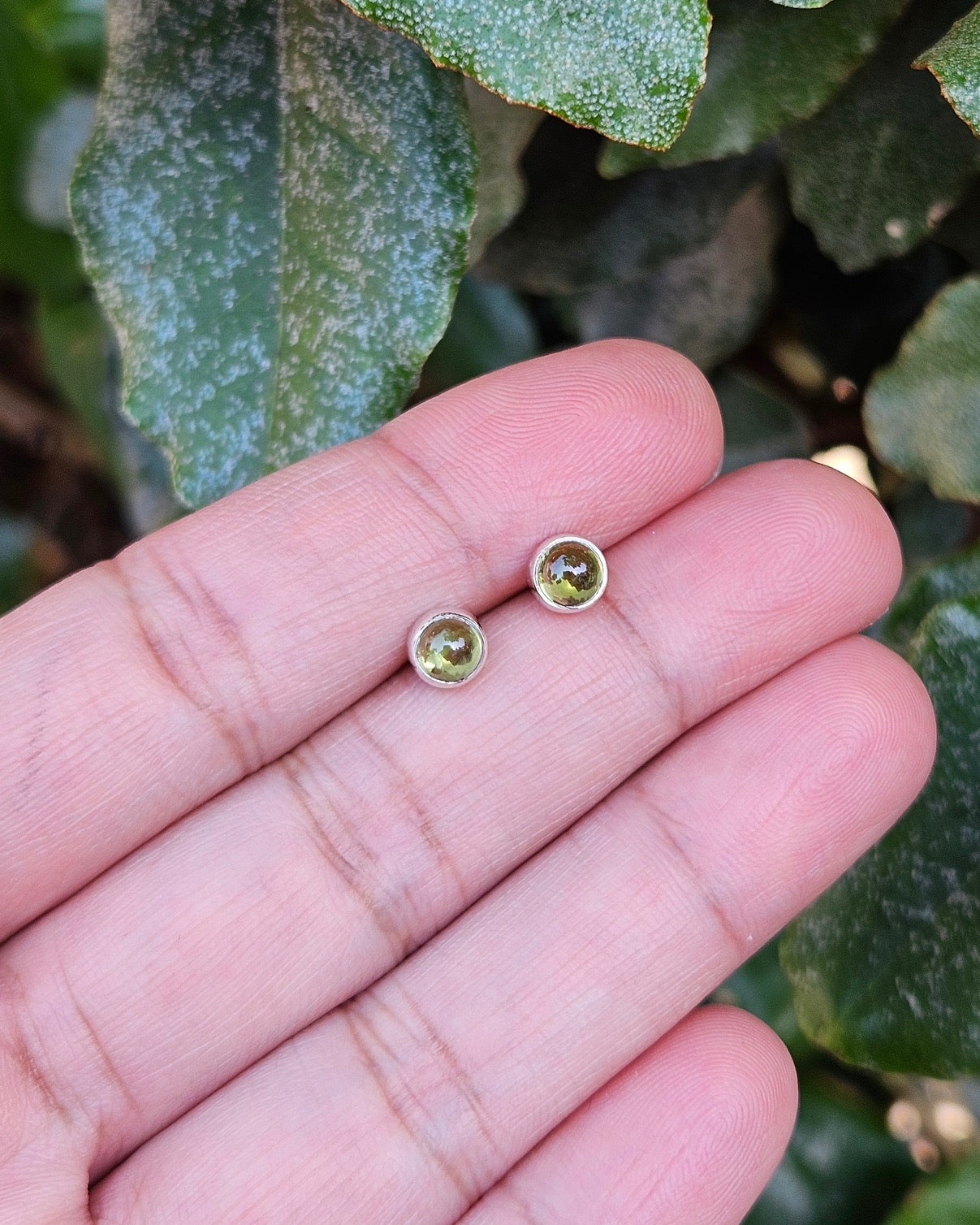 Peridot Stud Earrings