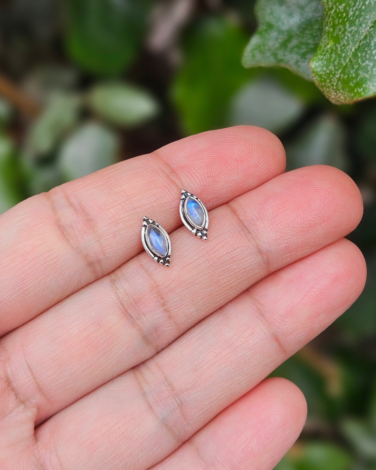 Moonstone Stud Earrings