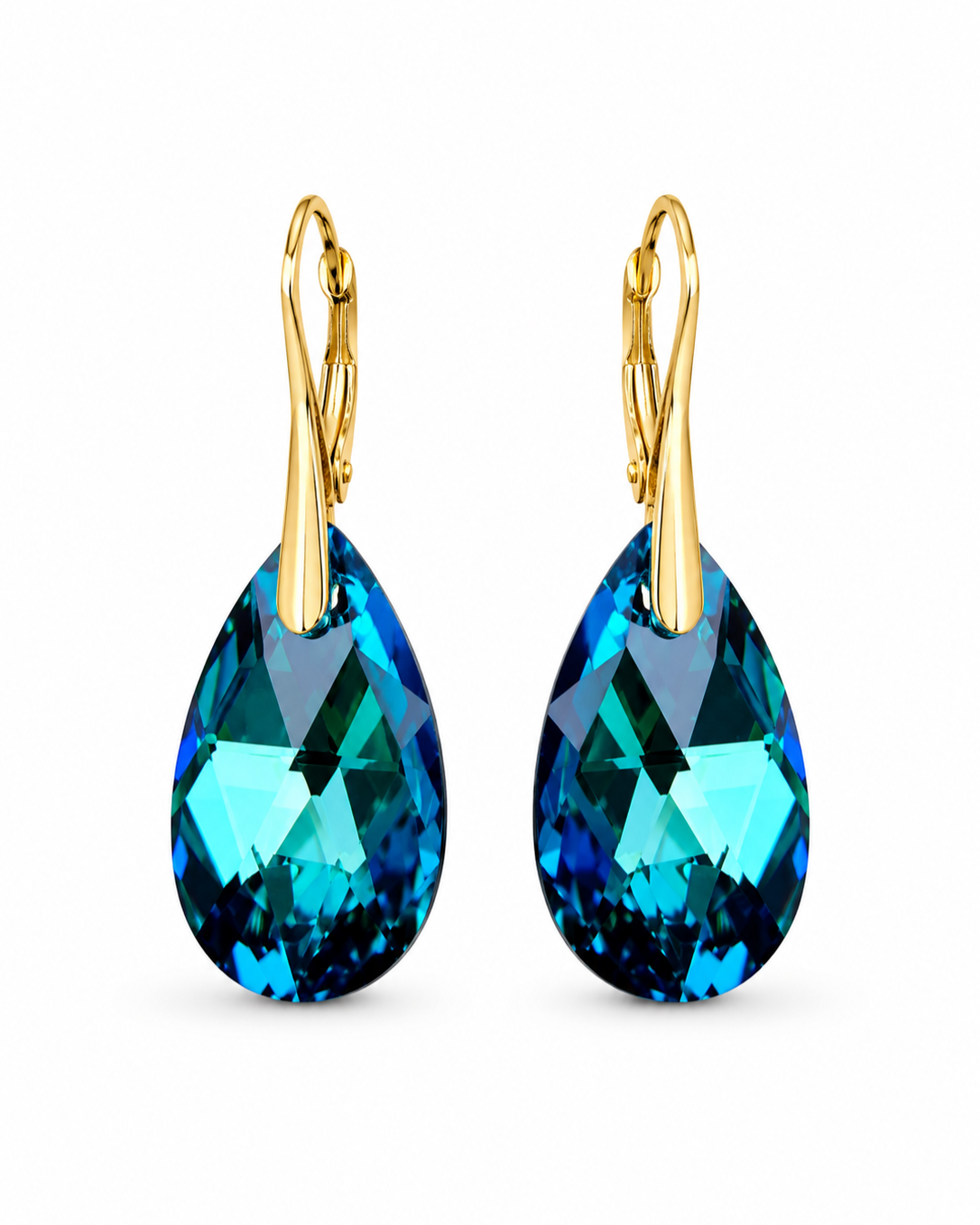 Swarovski Elements Oorbellen Bermuda Blue 22mm