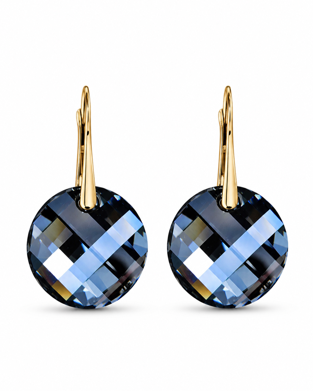 Swarovski Elements Twist Oorbellen Silver Night