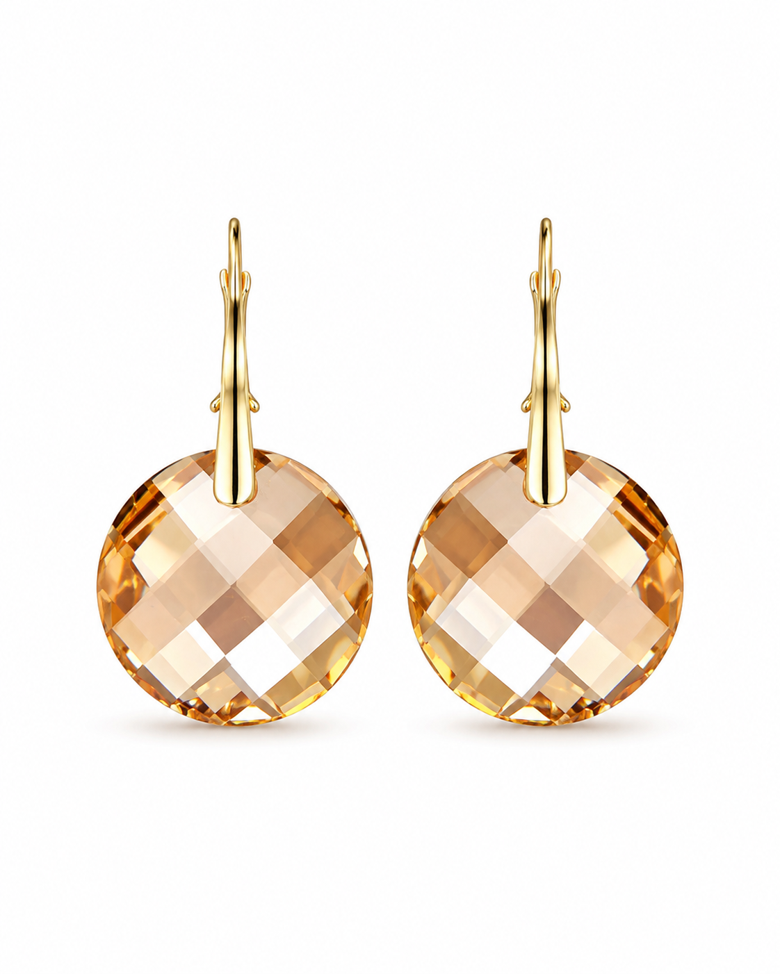 Swarovski Elements Twist Oorbellen Golden Shadow