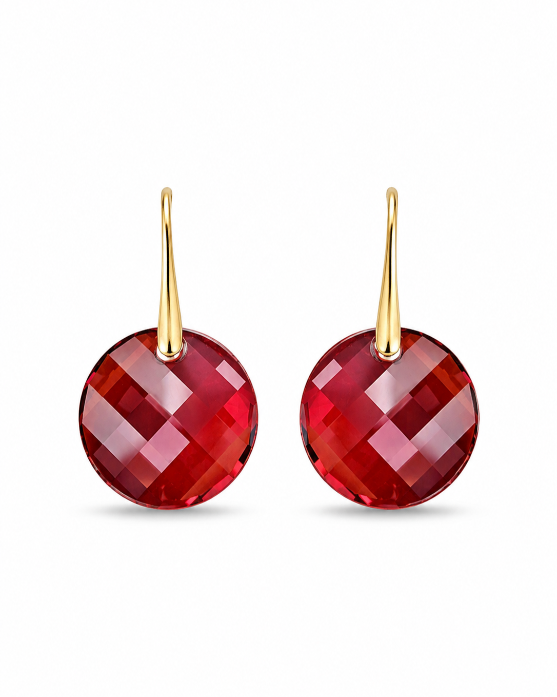 Swarovski Elements Twist Oorbellen Red Magma