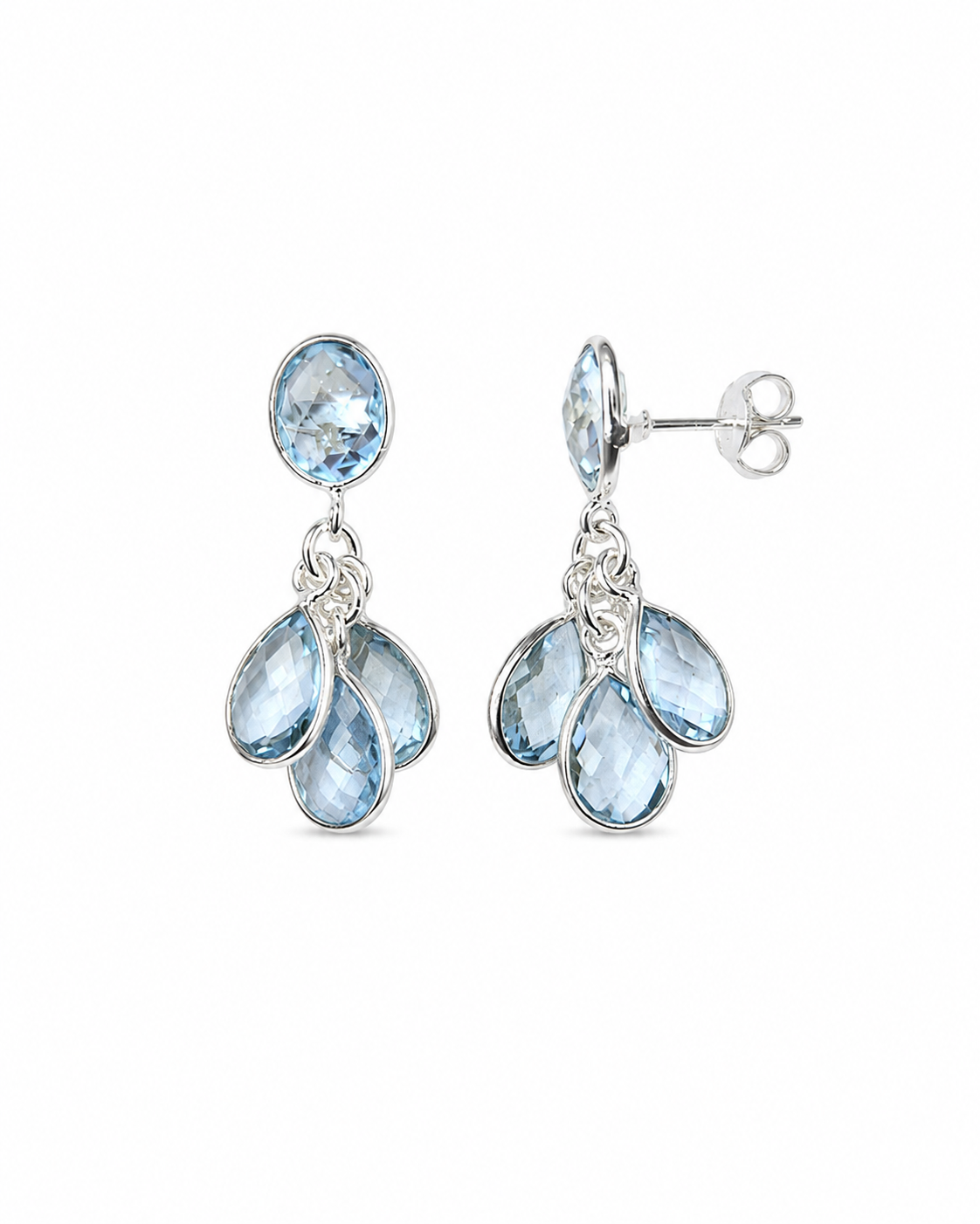 Blue Topaz Cluster Earrings Julin