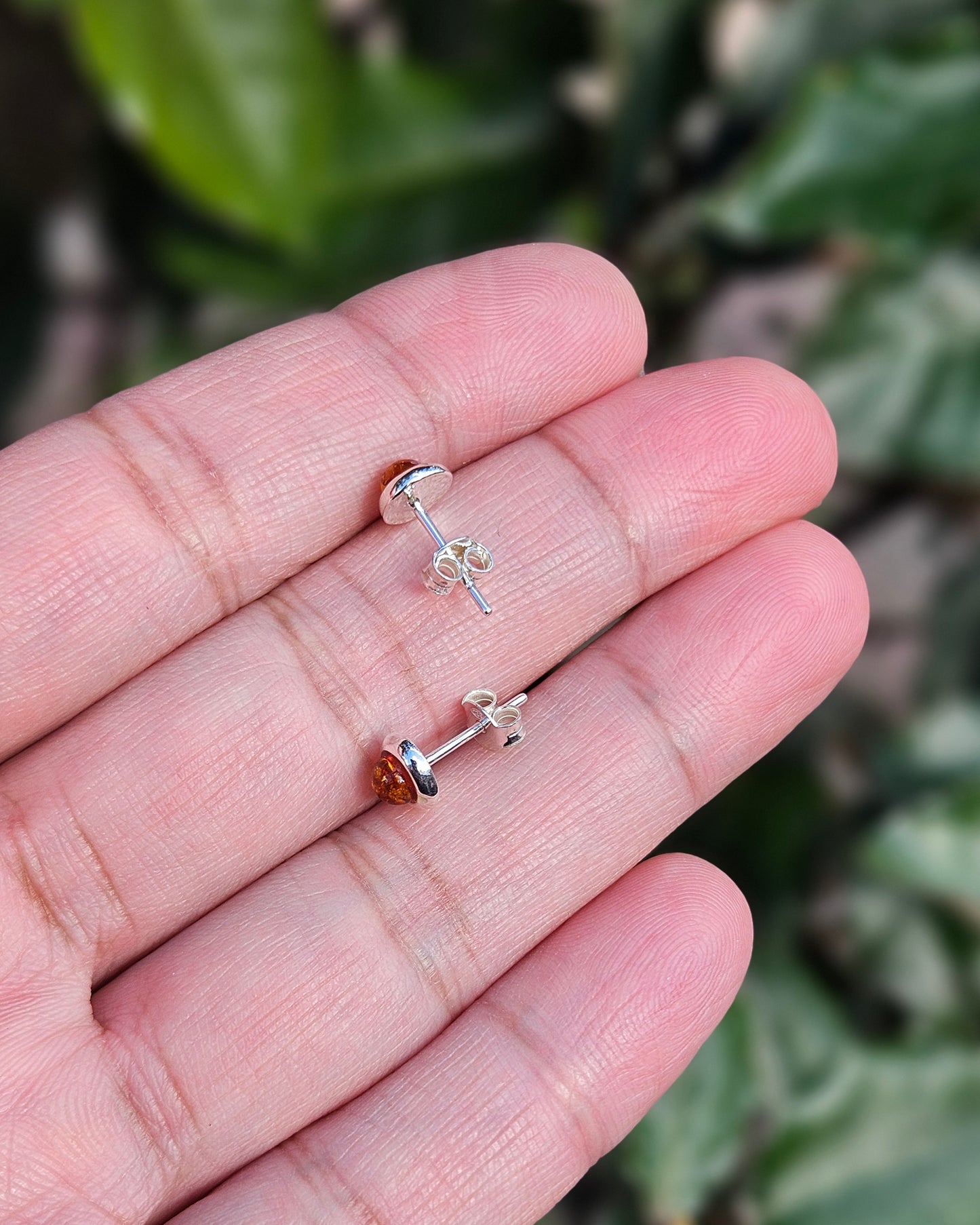 Amber Stud Earrings