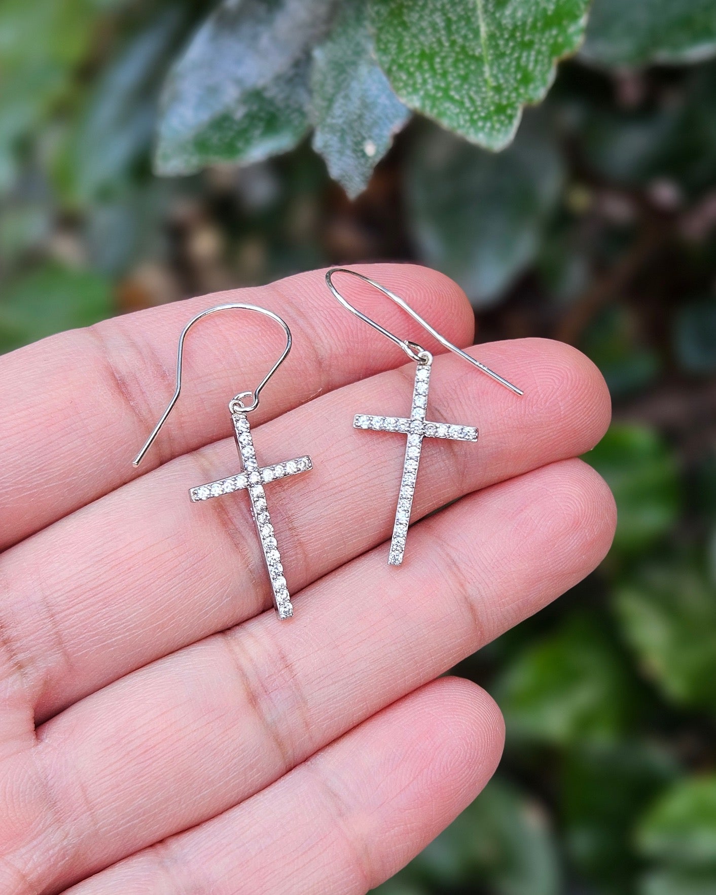 Cross Earrings Zirconia