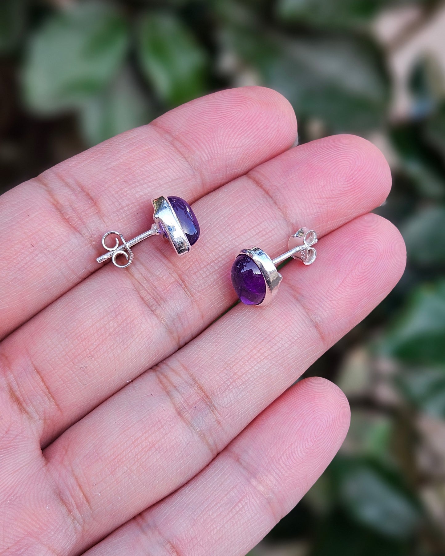Amethyst Stud Earrings Celeste