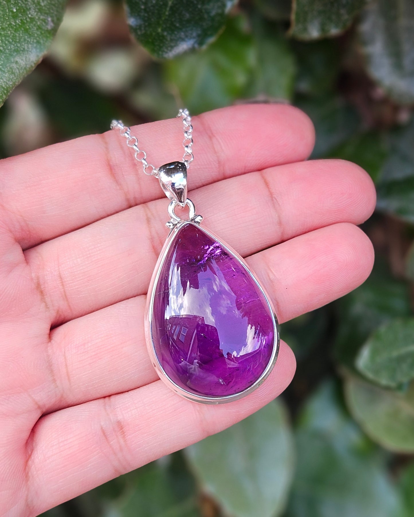 Druppelvormige Amethist Ketting Leah
