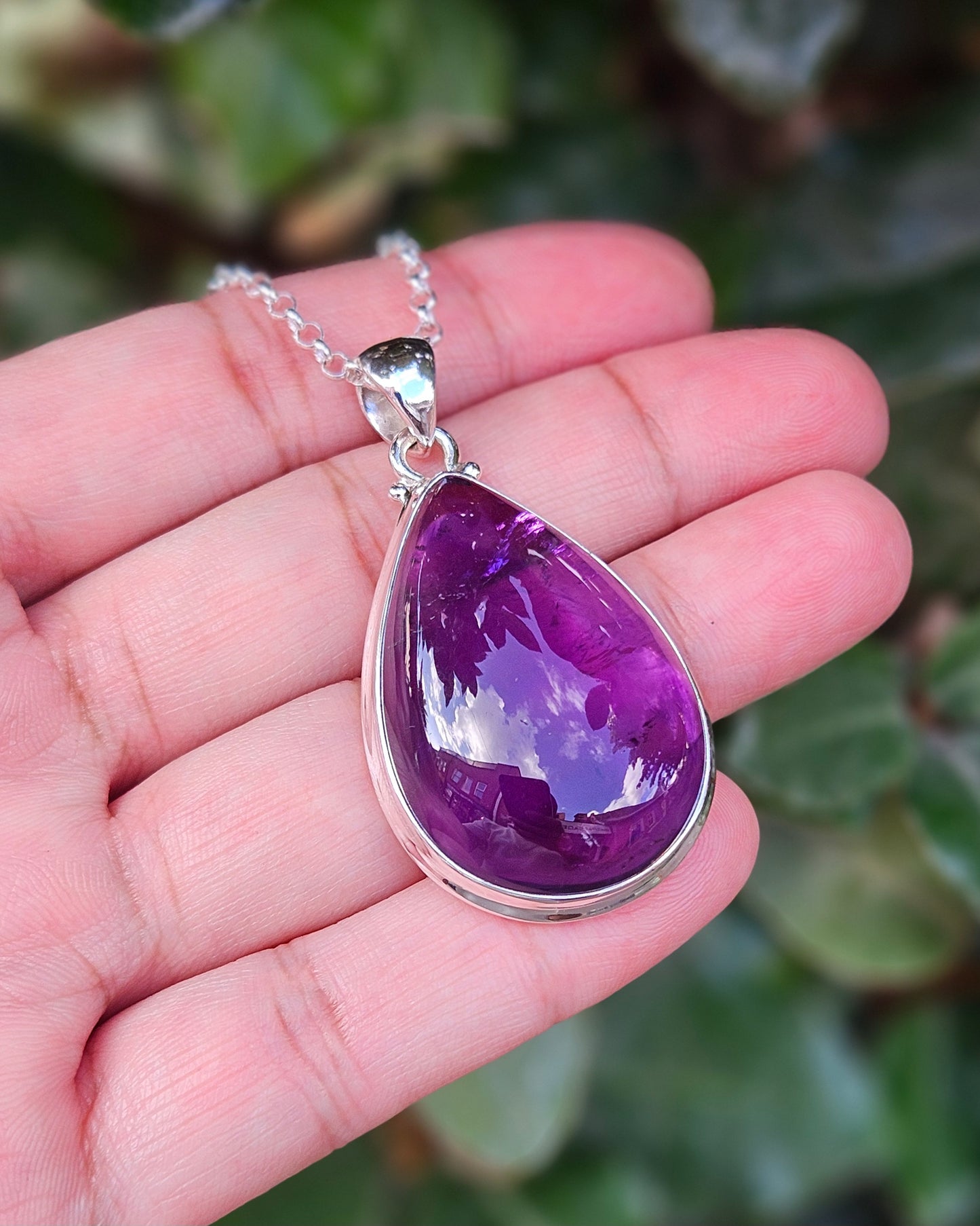 Druppelvormige Amethist Ketting Leah