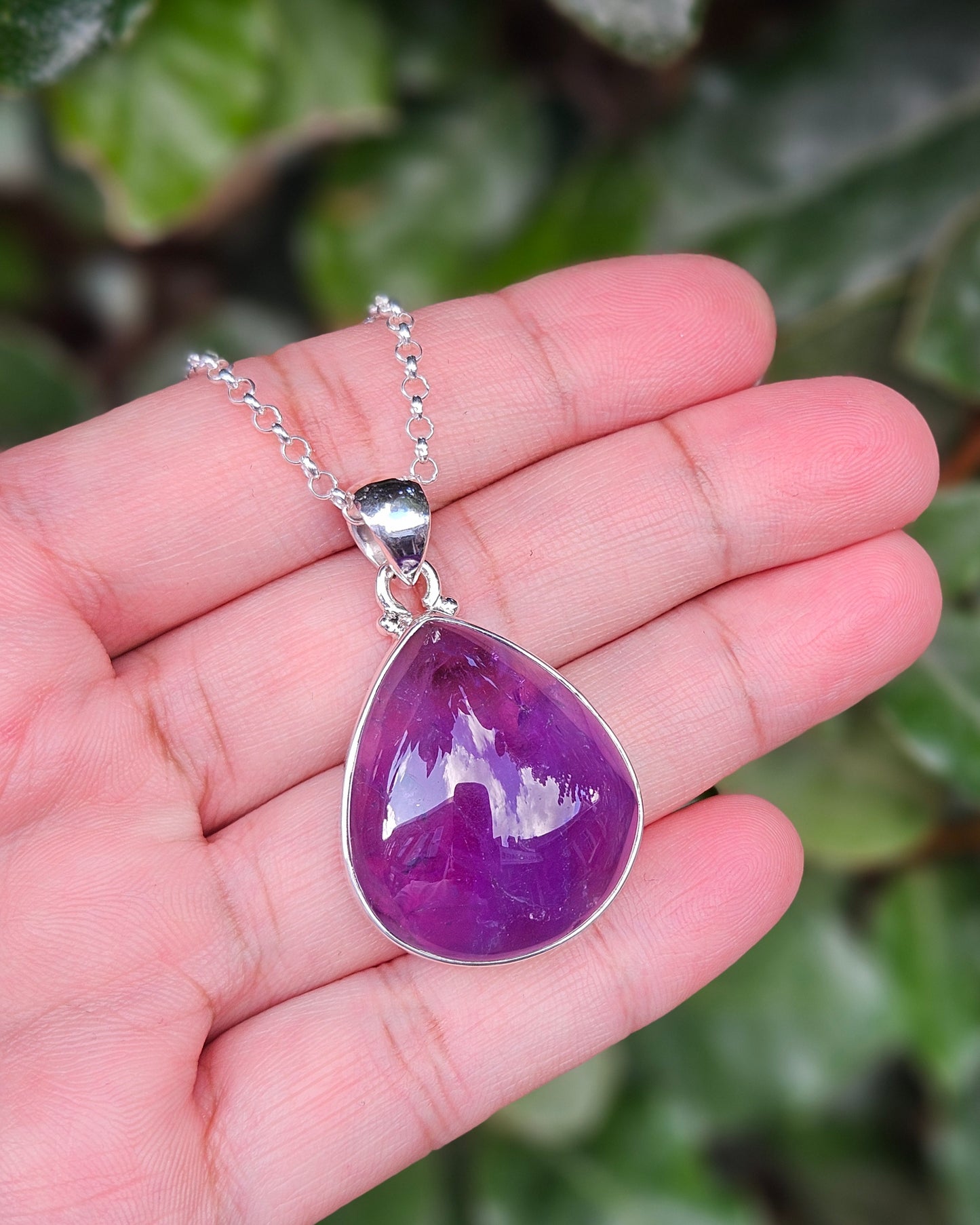 Druppelvormige Amethist Ketting Shanti