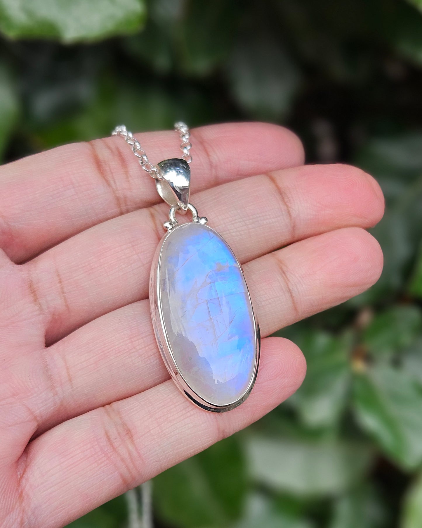 Oval Moonstone Necklace Hazina