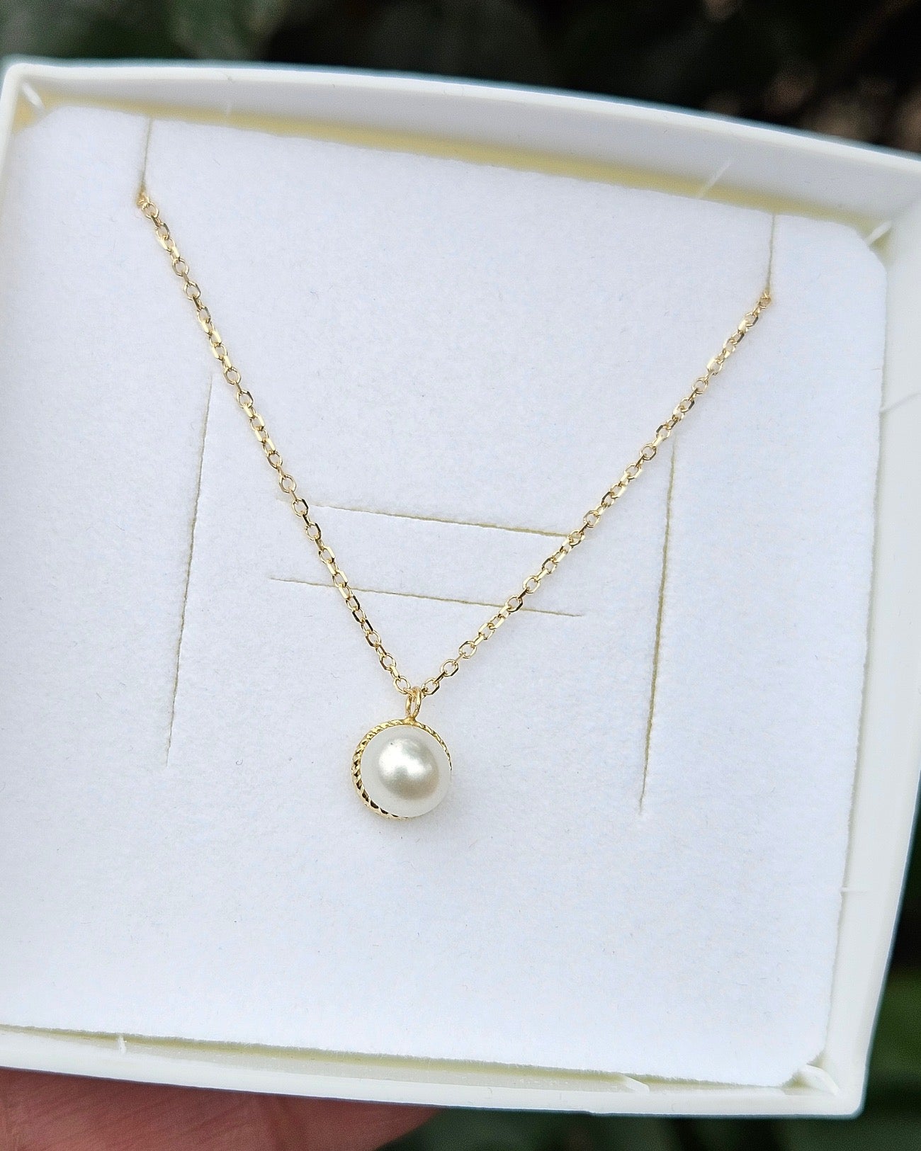Collier Zoetwaterparel 14k Geelgoud
