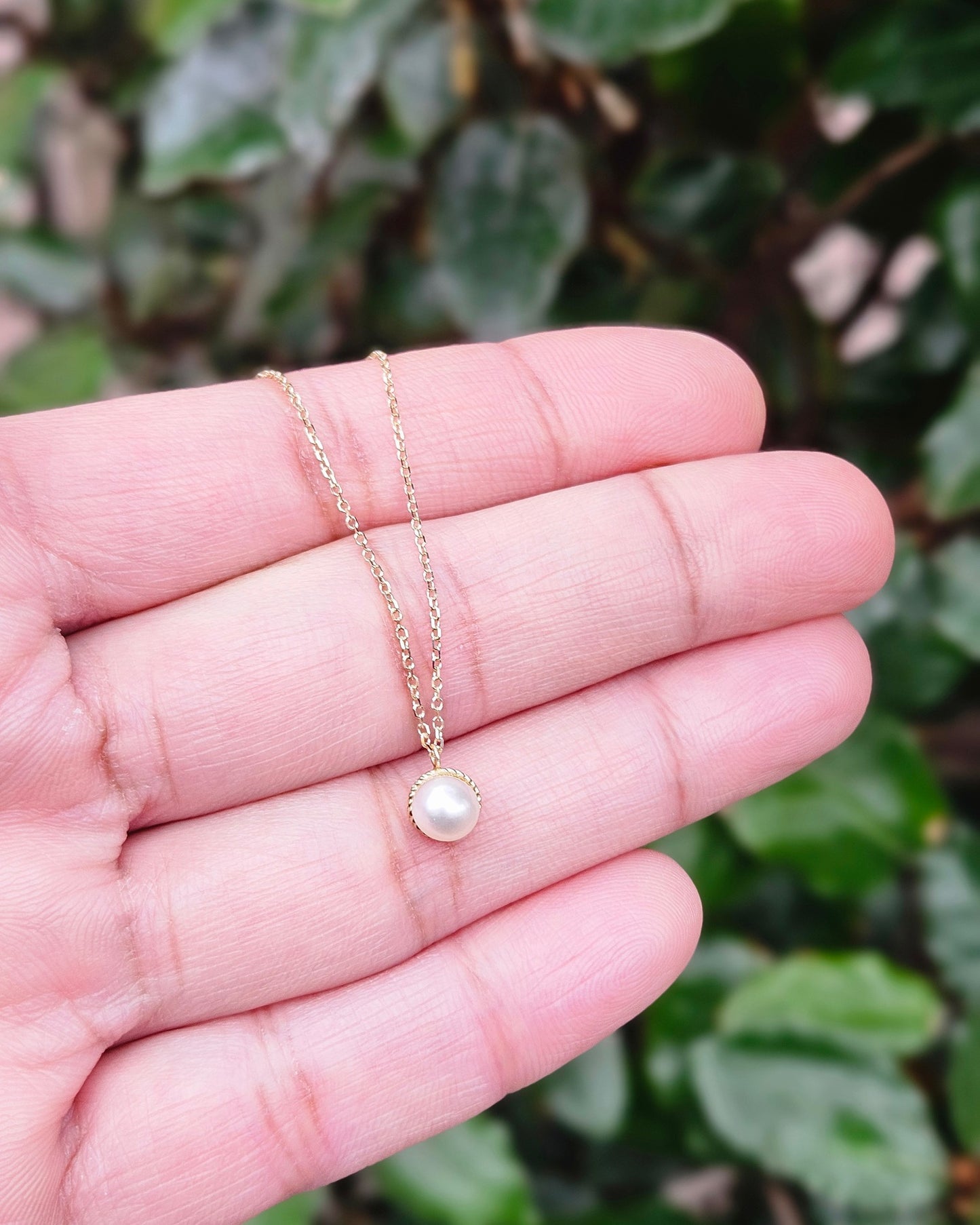 Collier Zoetwaterparel 14k Geelgoud
