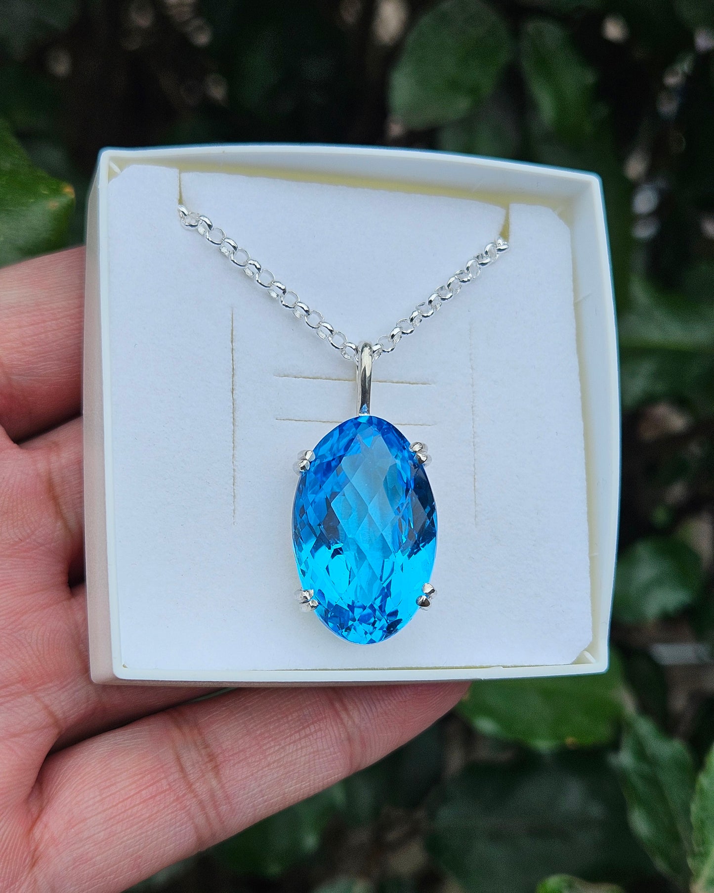 Blauw Topaas Ketting Tislit