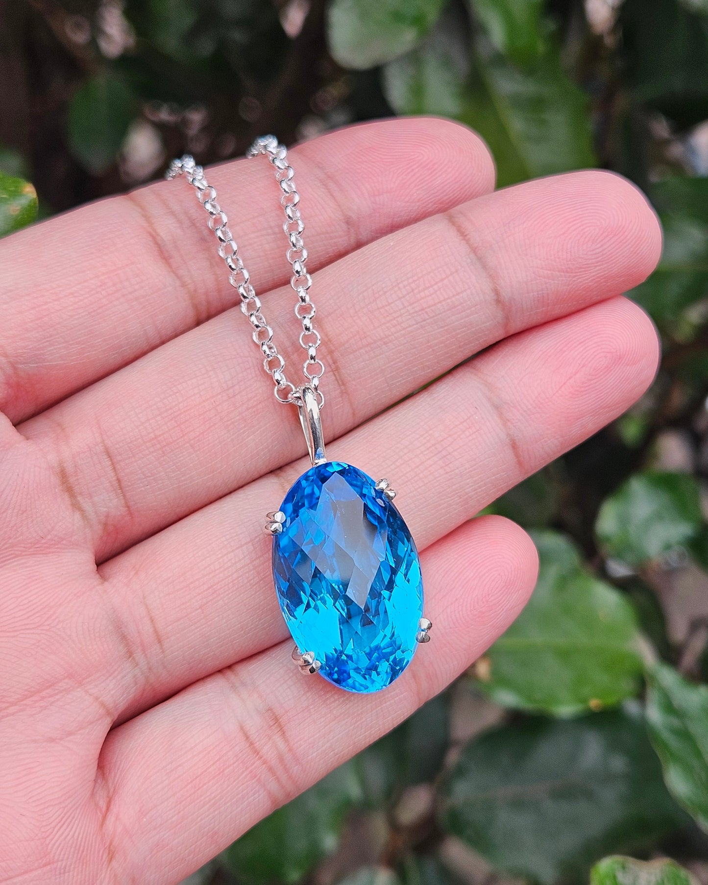 Blauw Topaas Ketting Tislit