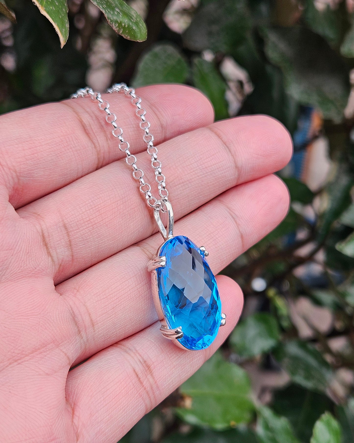 Blauw Topaas Ketting Tislit
