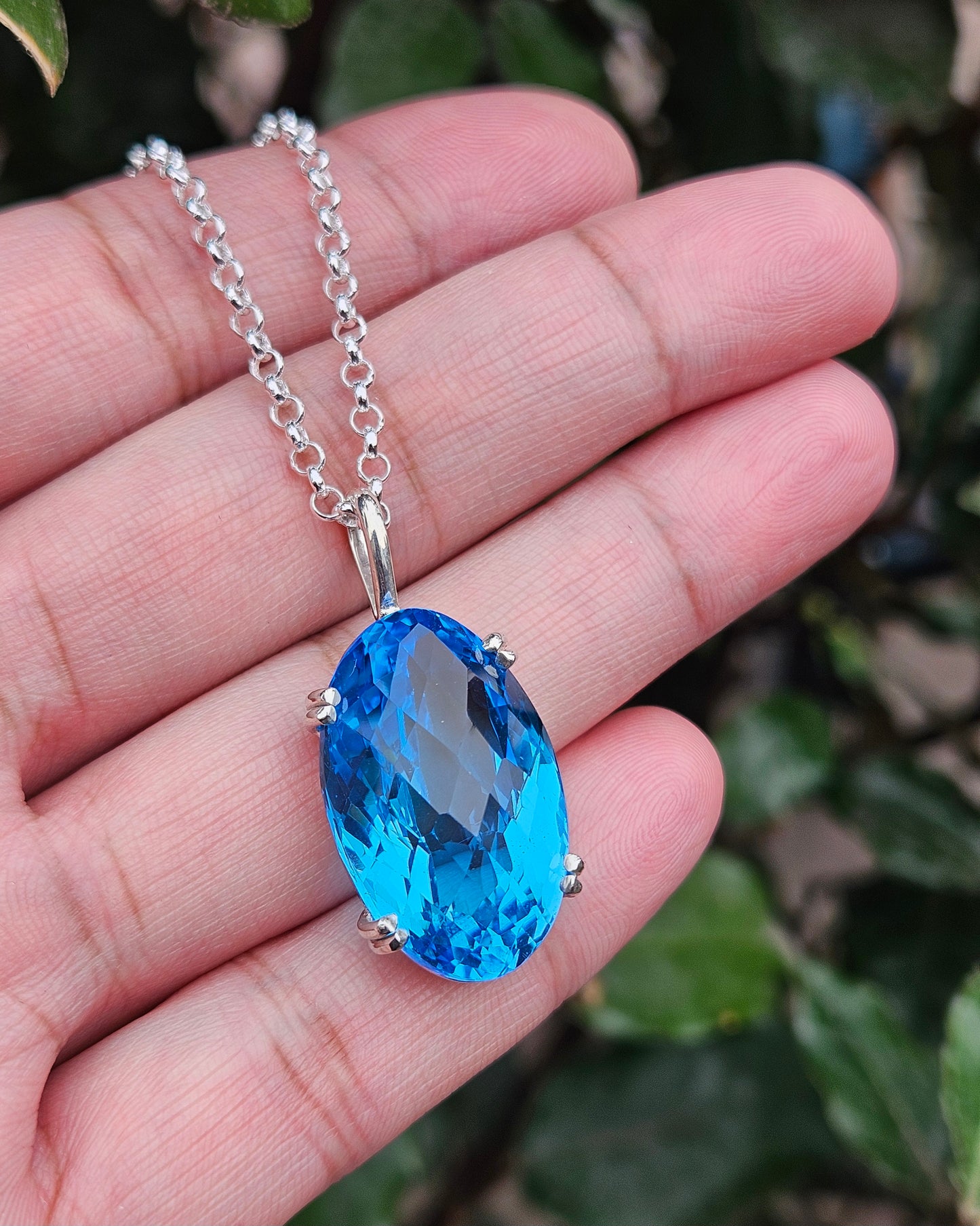 Blauw Topaas Ketting Tislit