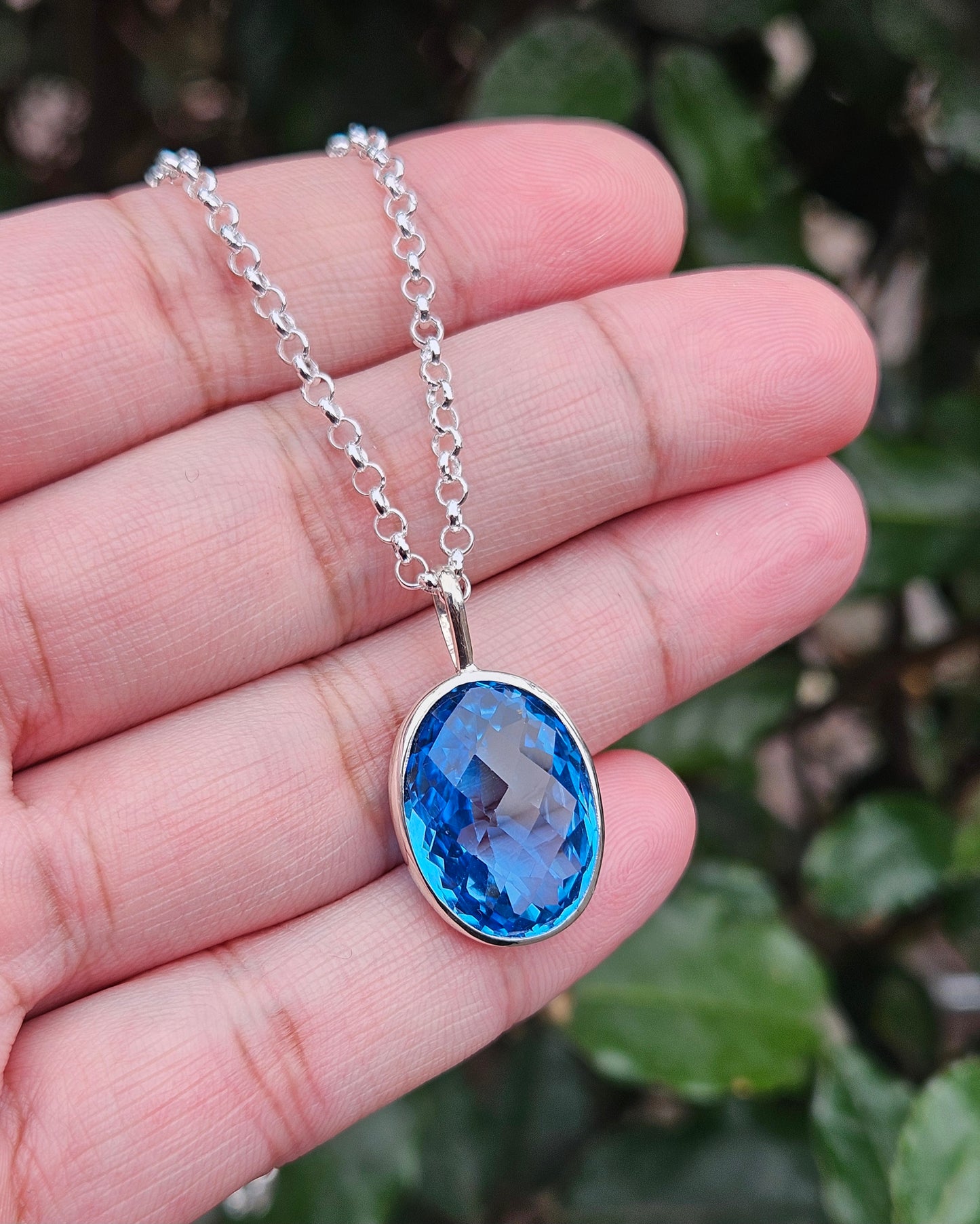 Blauw Topaas Ketting Pomona