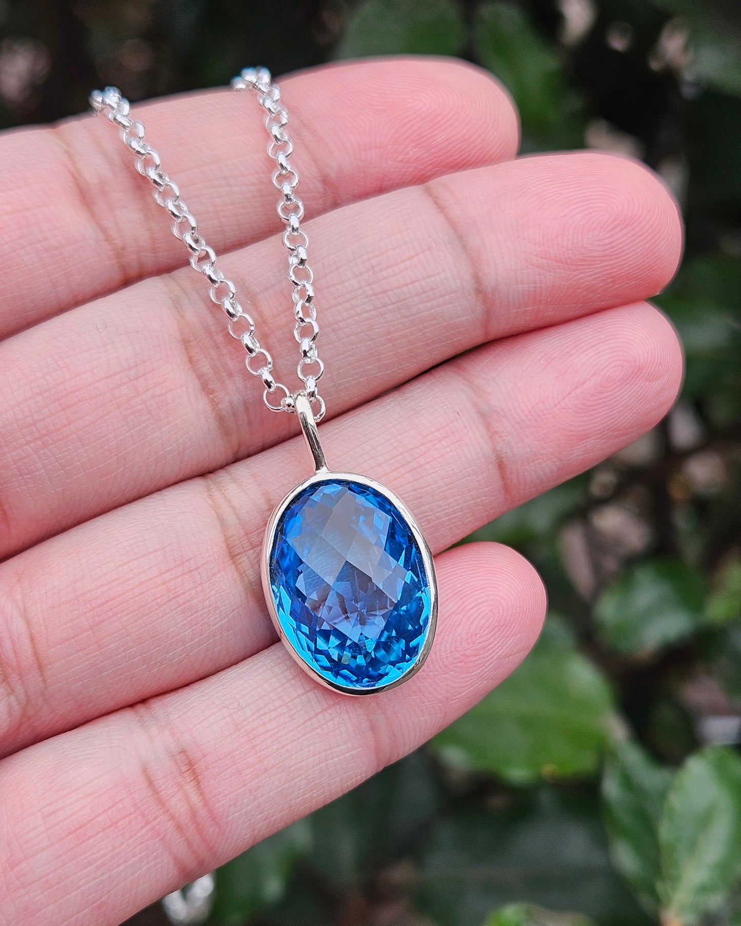 Blauw Topaas Ketting Pomona