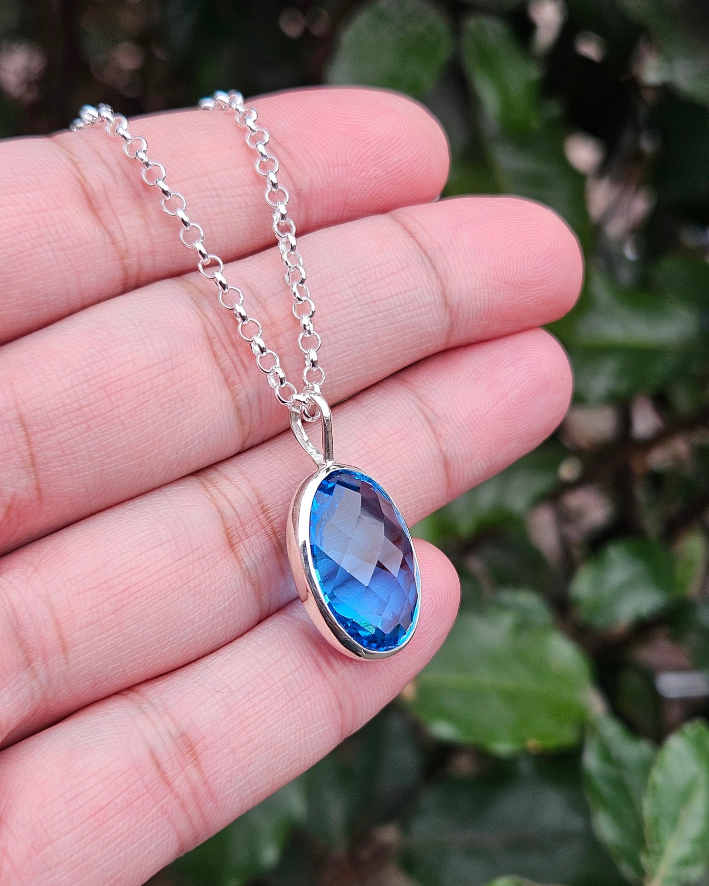 Blauw Topaas Ketting Pomona