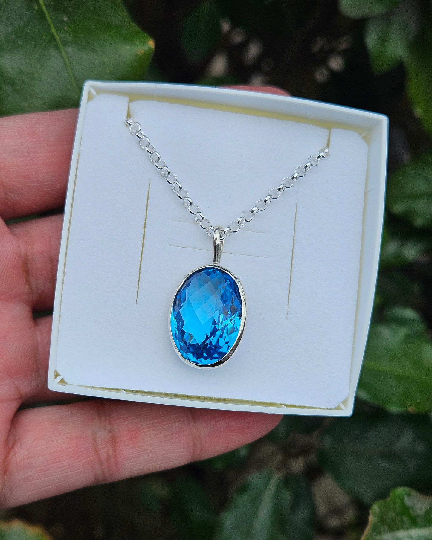 Blauw Topaas Ketting Pomona