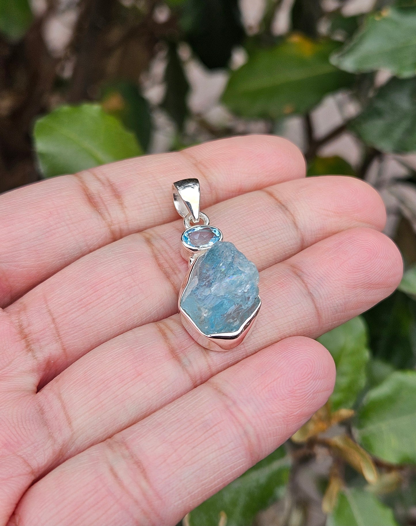 Blauw Topaas En Aquamarijn Hanger Cassandra
