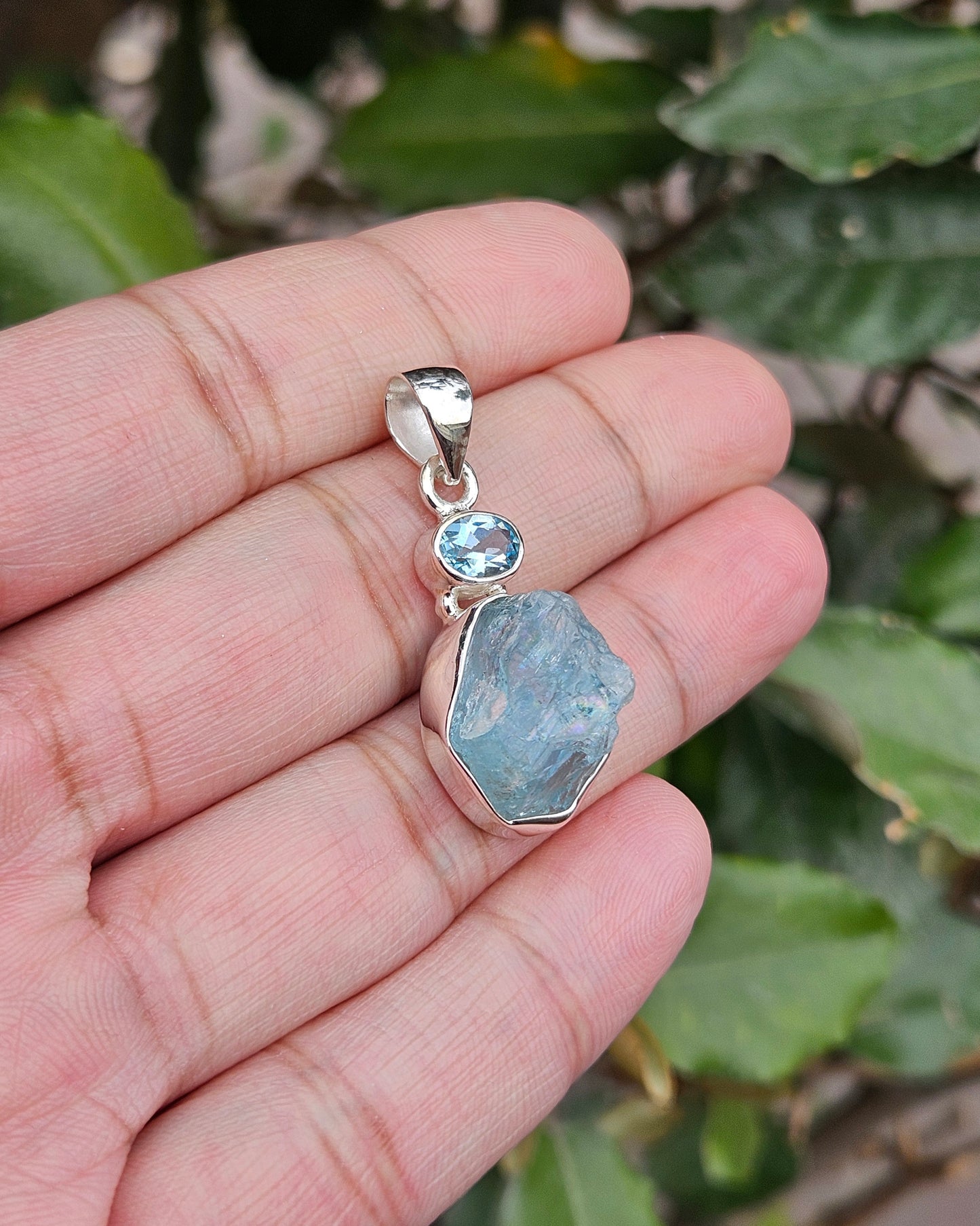 Blauw Topaas En Aquamarijn Hanger Cassandra