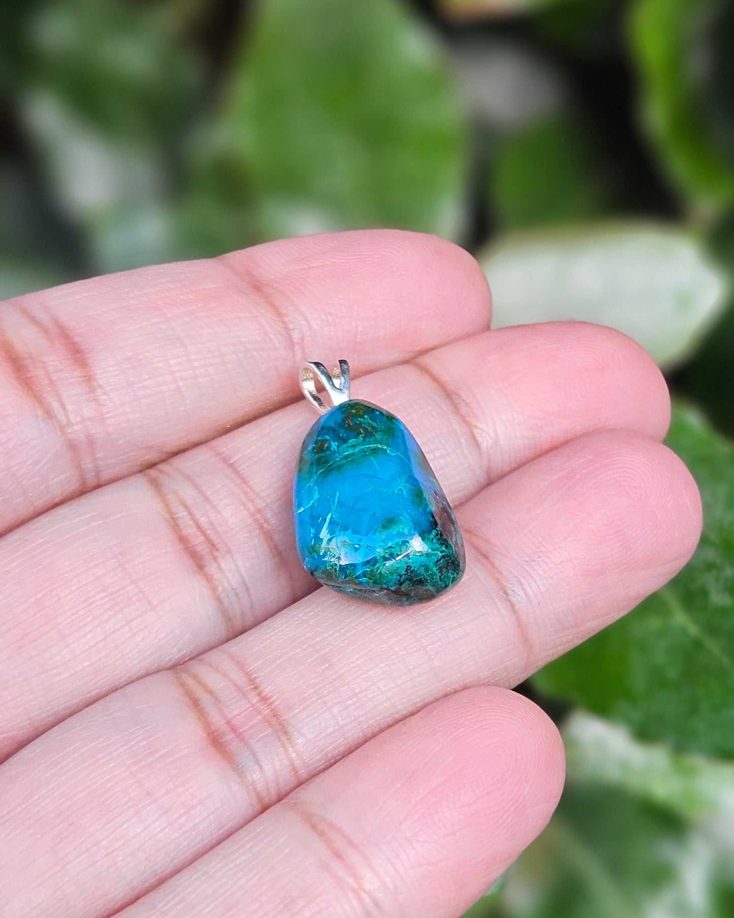 Freeform Chrysocolla Pendant Djarro