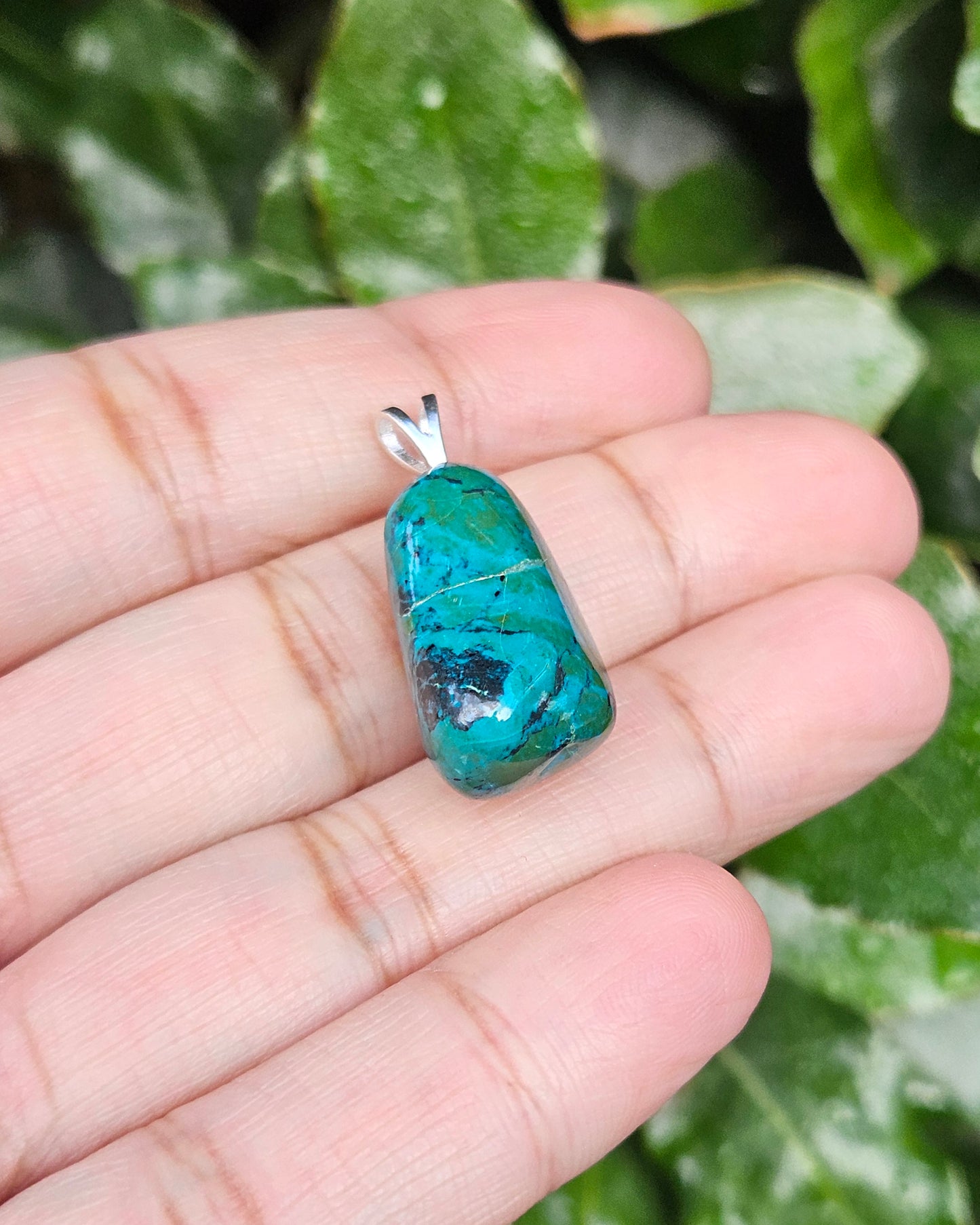 Freeform Chrysocolla Pendant Nisan