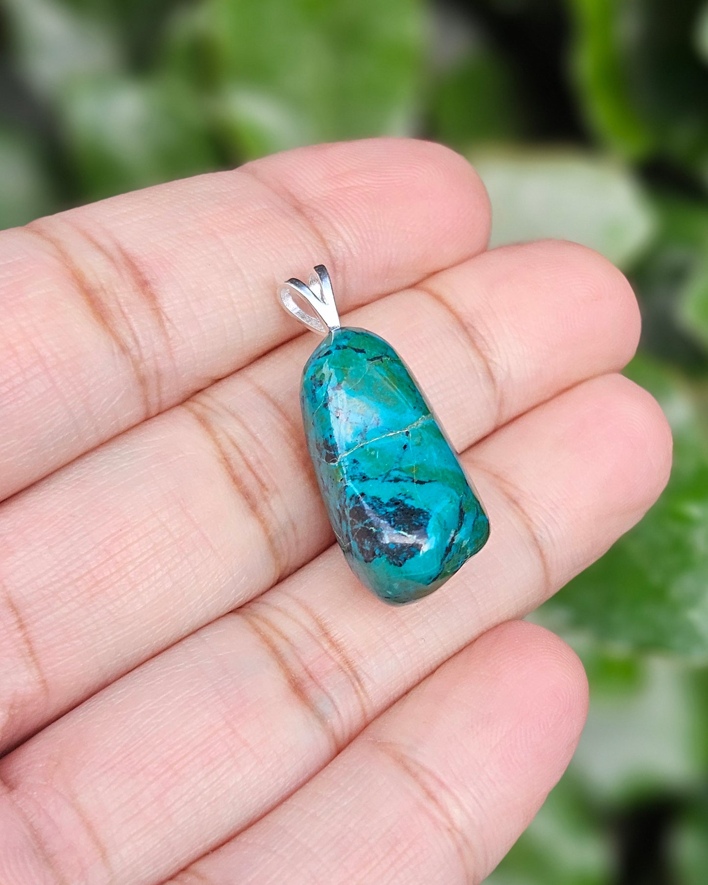 Freeform Chrysocolla Pendant Nisan