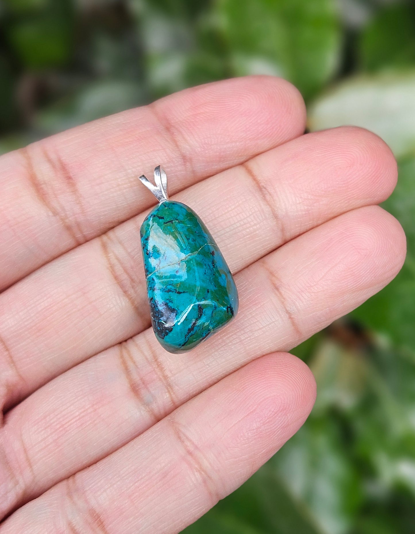 Freeform Chrysocolla Pendant Nisan