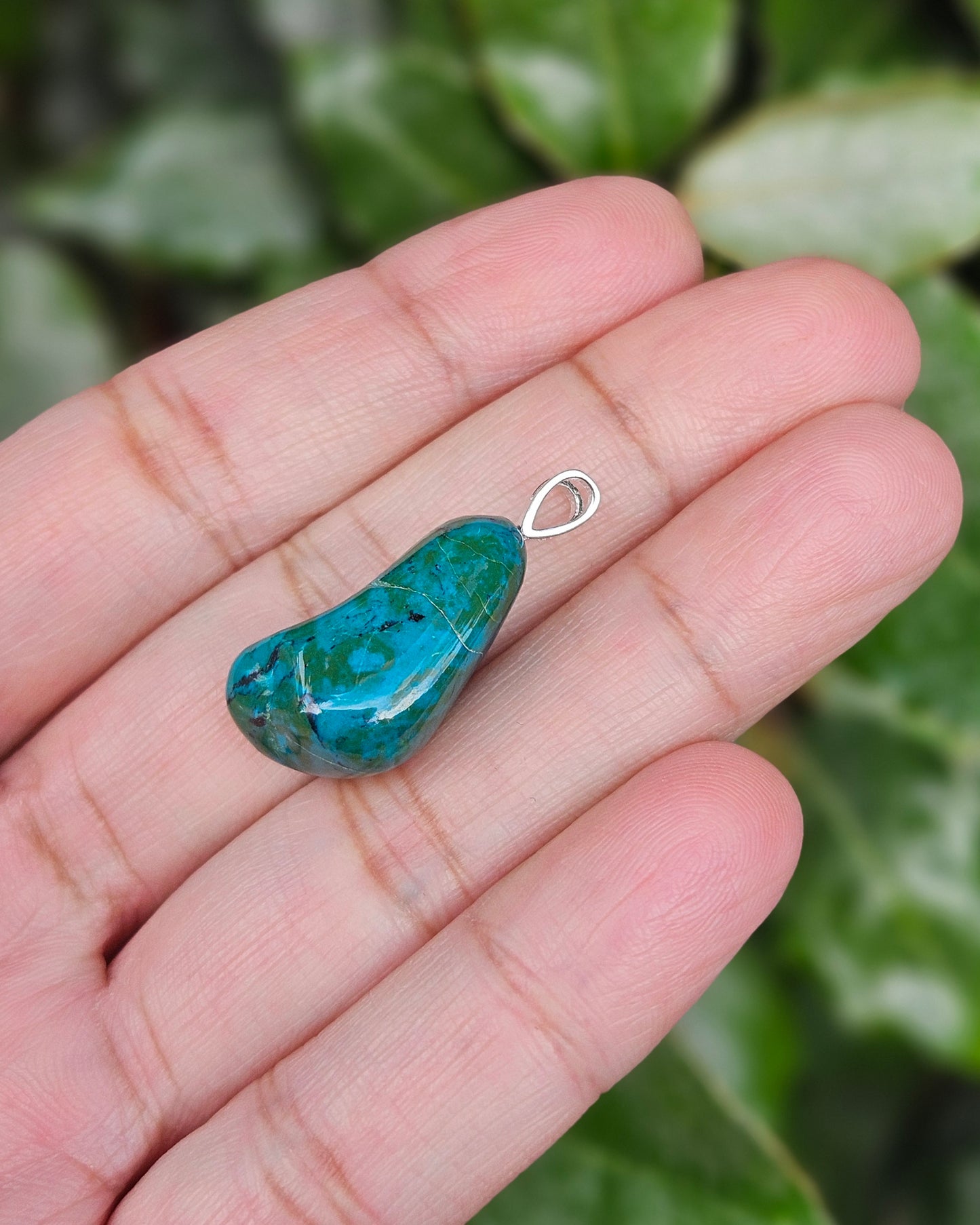 Freeform Chrysocolla Pendant Nisan