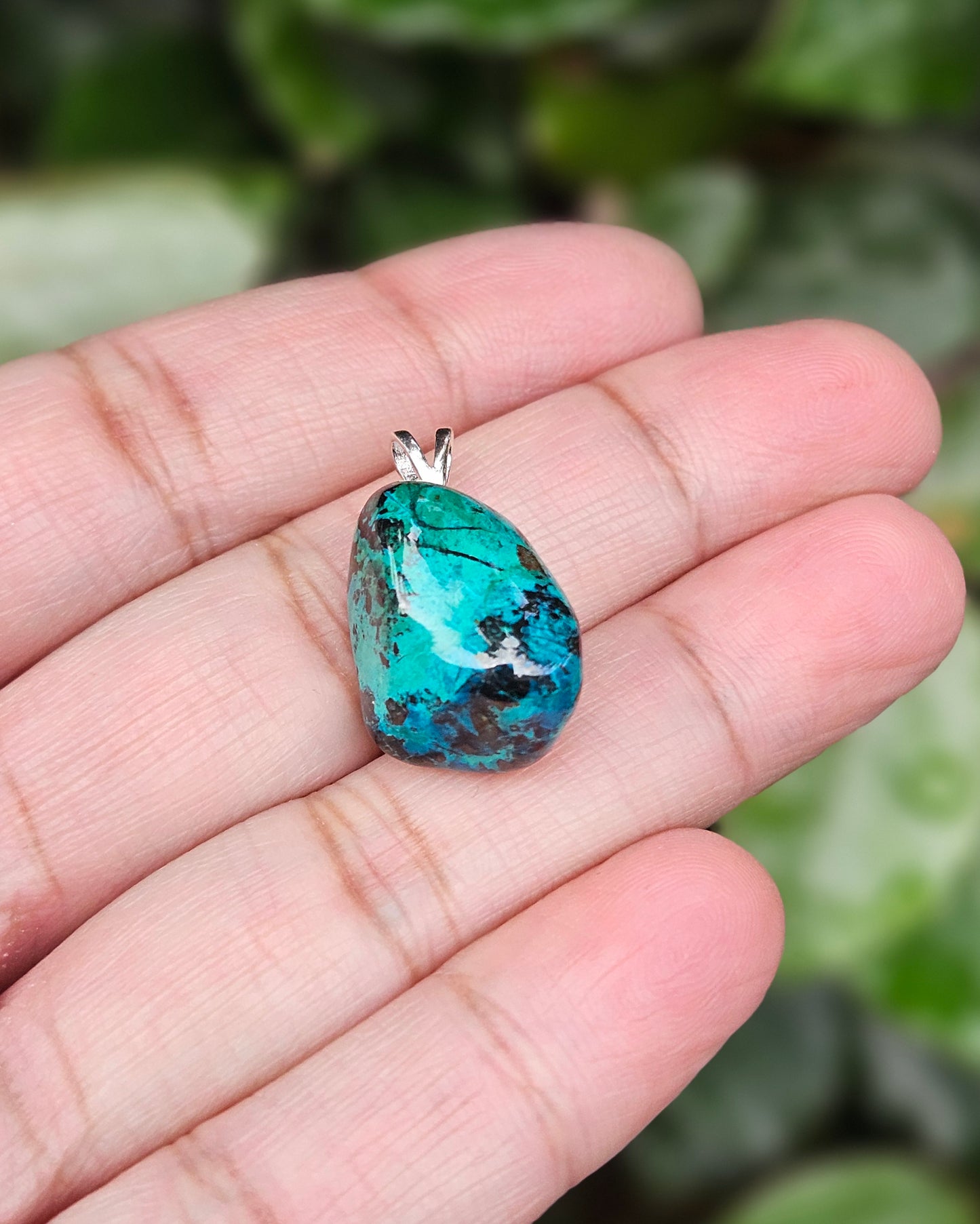 Freeform Chrysocolla Pendant Aileen