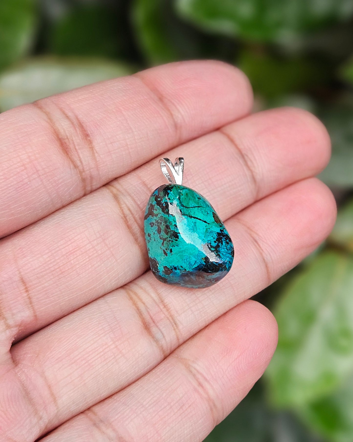 Freeform Chrysocolla Pendant Aileen