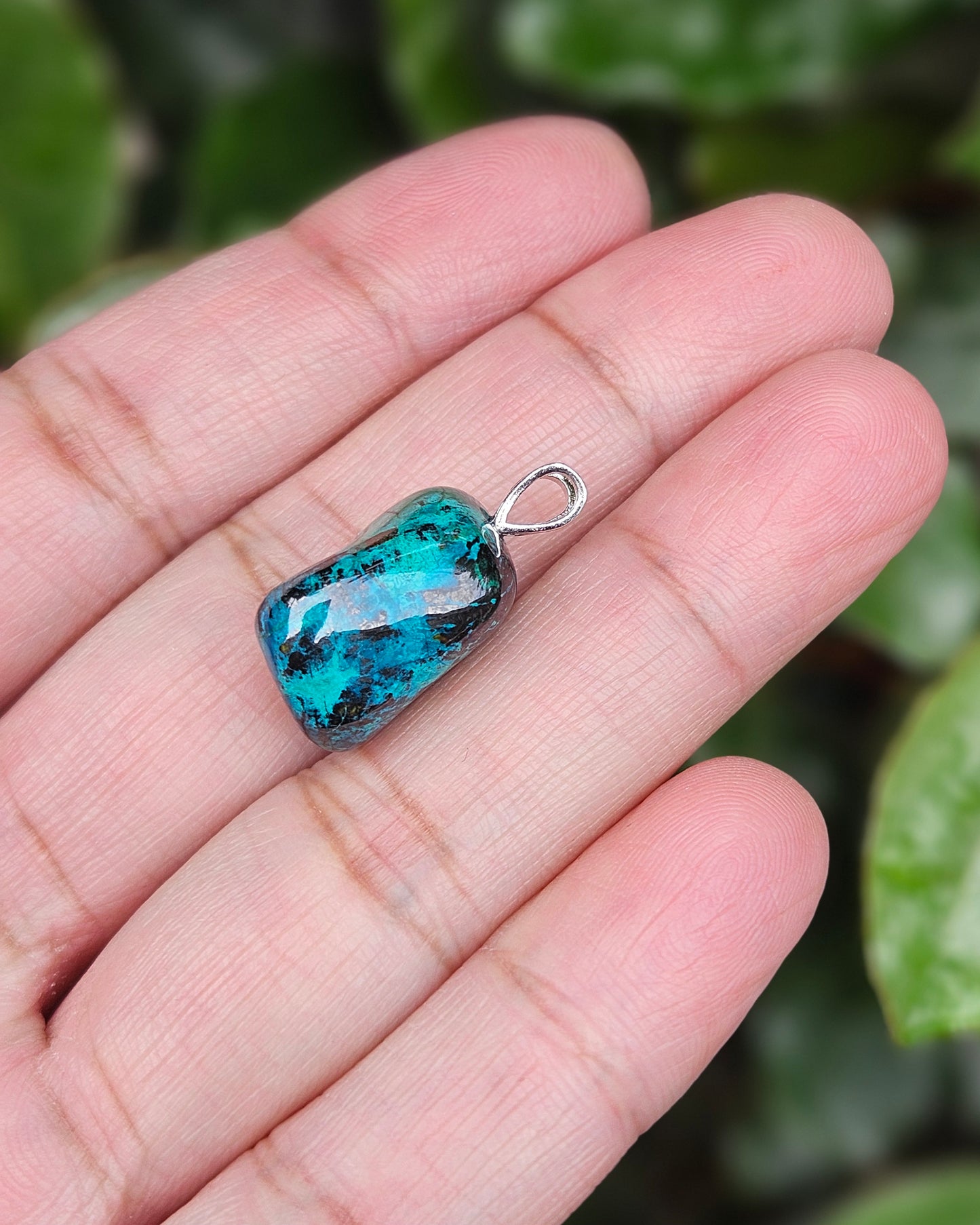 Freeform Chrysocolla Pendant Aileen