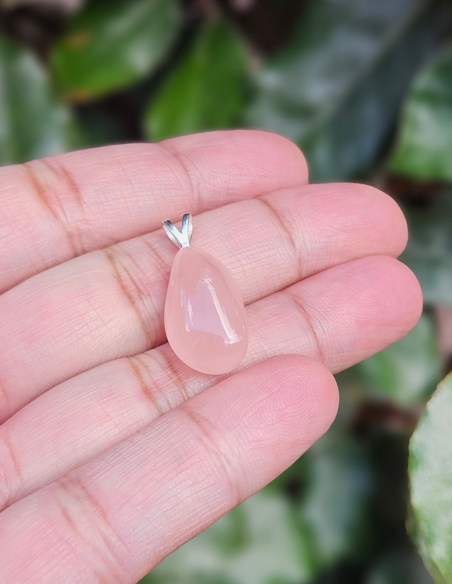 Freeform Rose Quartz Pendant Aiko