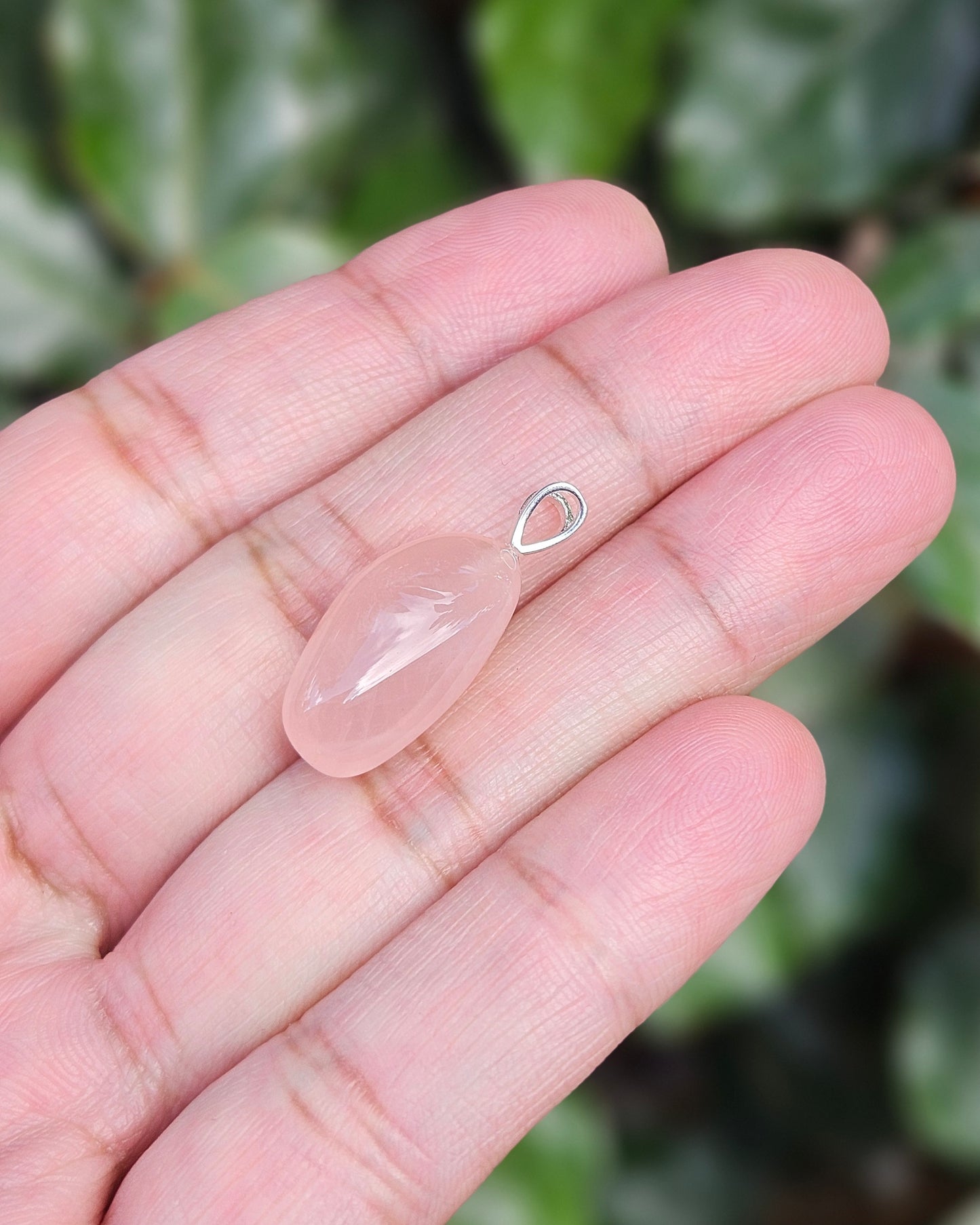 Freeform Rose Quartz Pendant Aiko