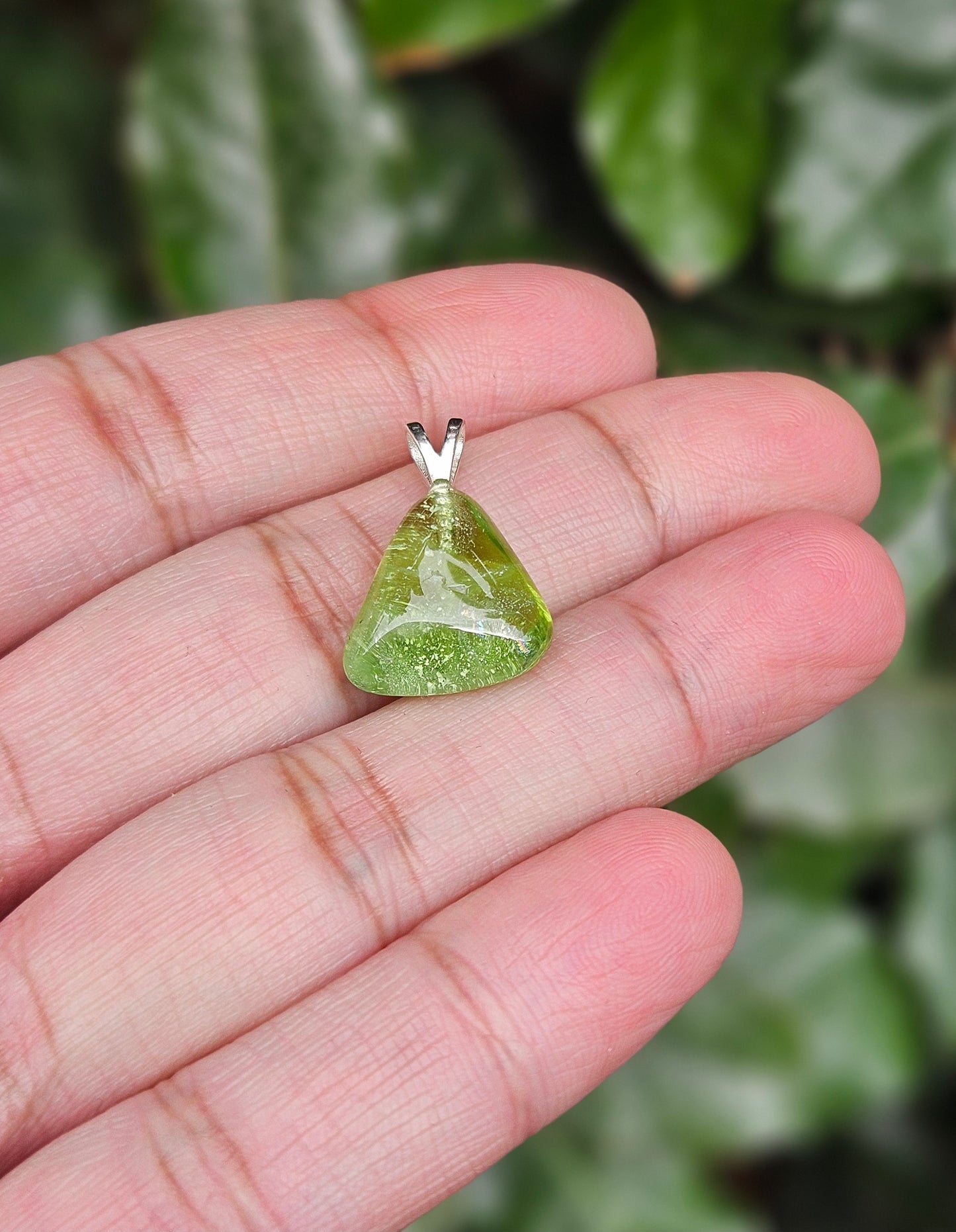 Freeform Peridot Pendant Manu