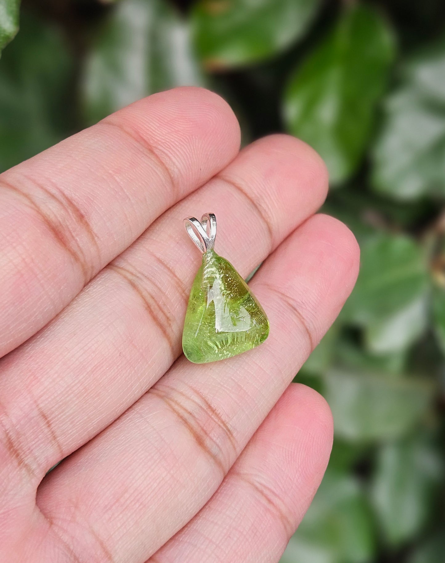 Freeform Peridot Pendant Manu