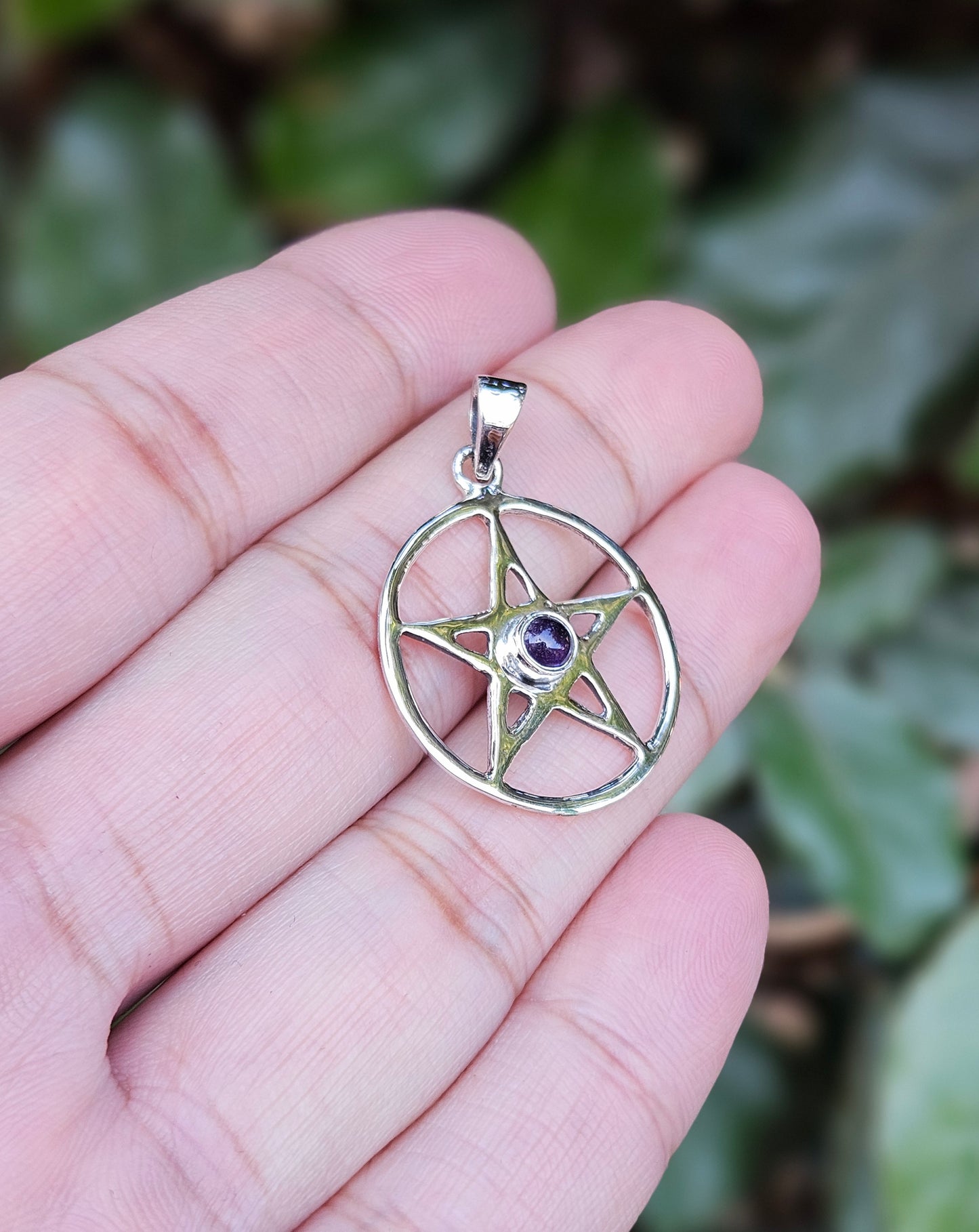 Pentagram Amethyst Pendant