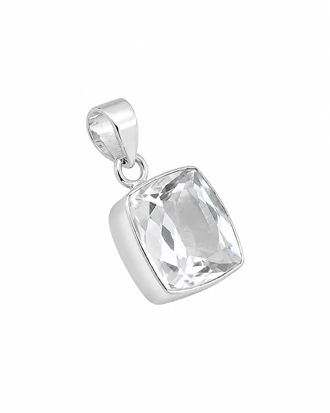Facet Geslepen Bergkristal Hanger Sade