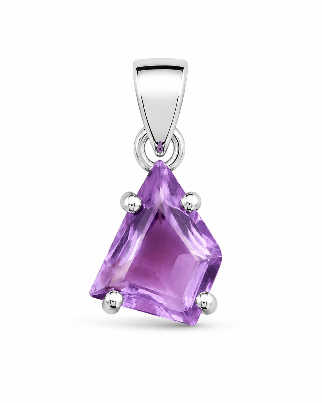 Vrijvorm Amethist Hanger Purpura