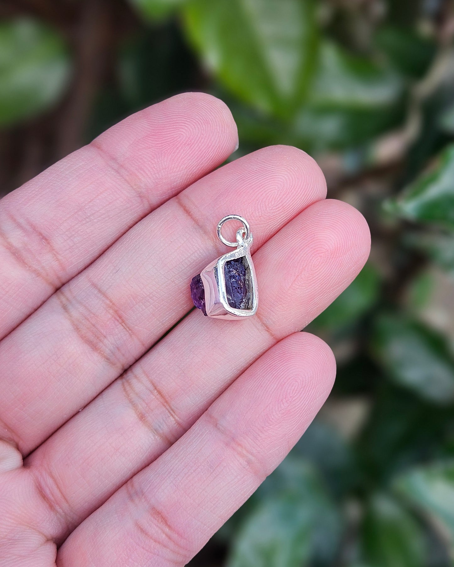 Free Form Raw Amethyst Pendant Omari