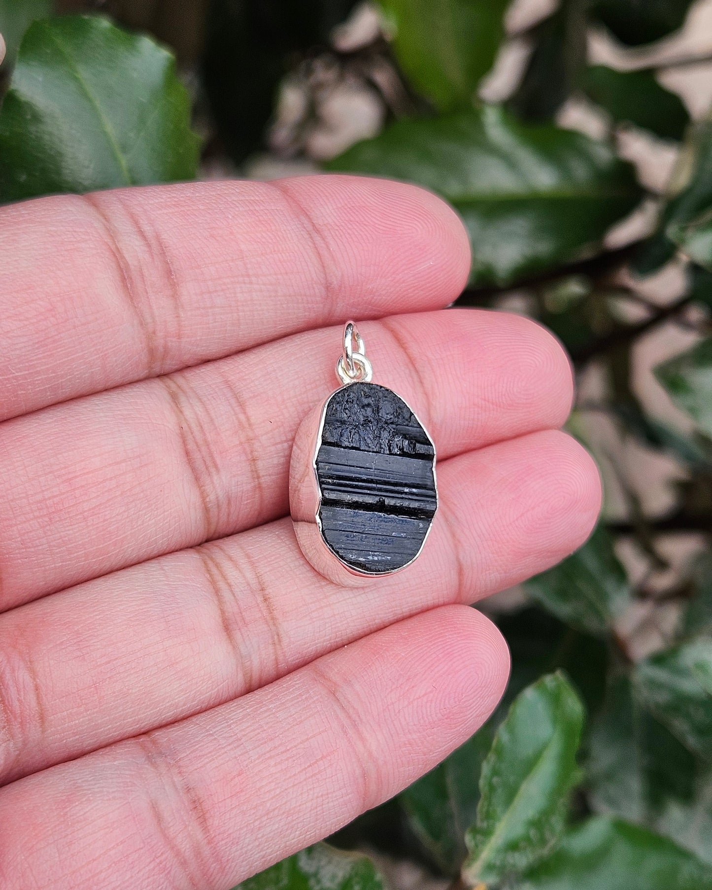 Raw Black Tourmaline Pendant Bellona