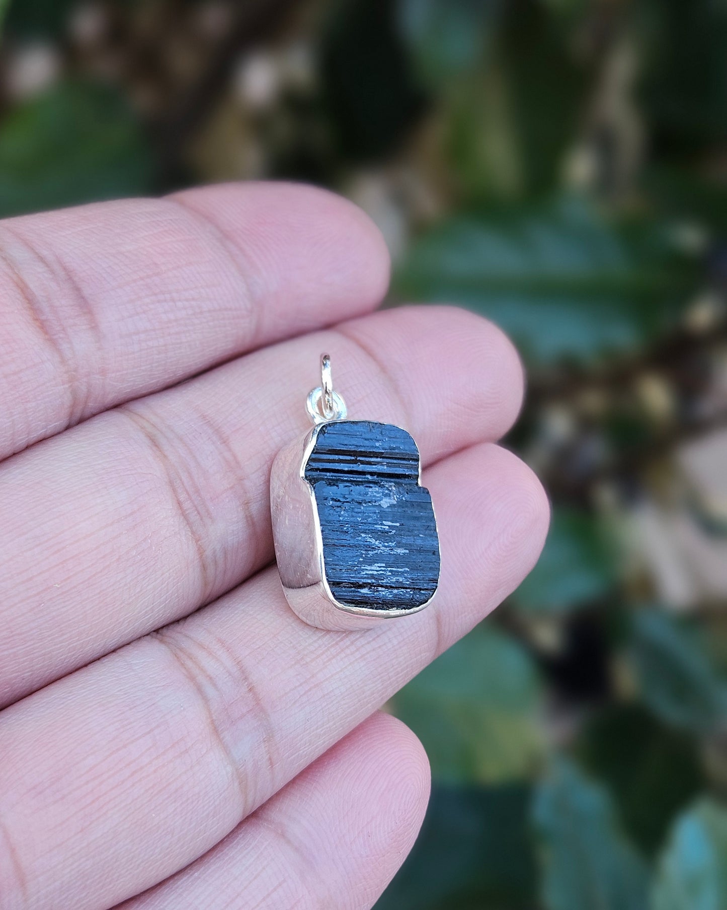 Raw Black Tourmaline Pendant Ceres