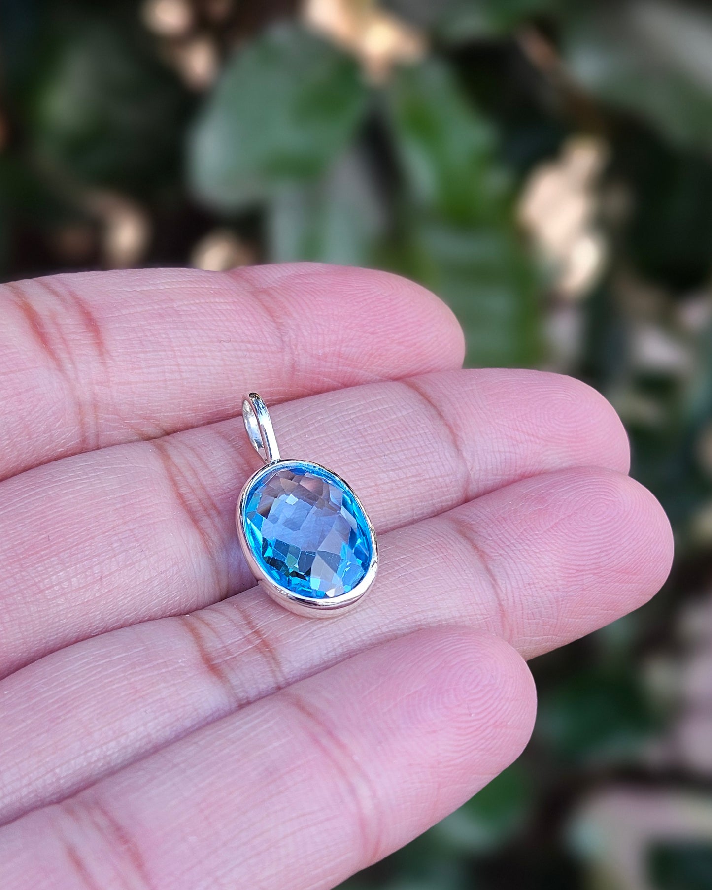 Blauw Topaas Hanger Kenza